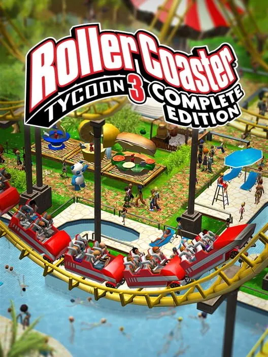 RollerCoaster Tycoon 3 Complete Edition — okładka gry, PS Plus